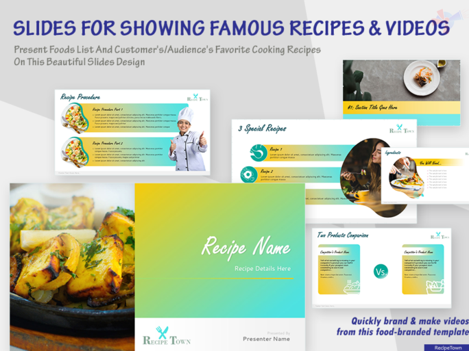 great recipe powerpoint template for cooking videos